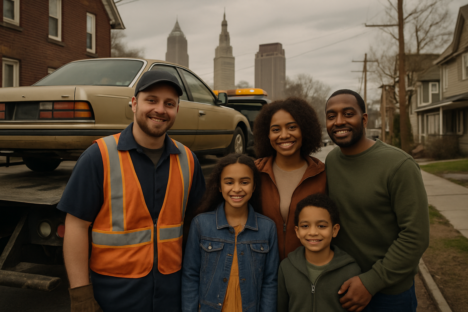 Vehicle donation moment in Cleveland